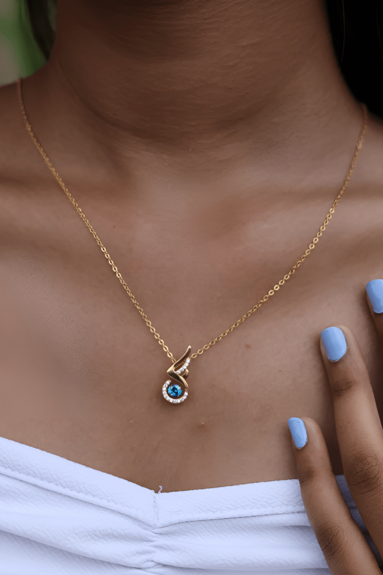 Blue Evil Eye Pendant Necklace